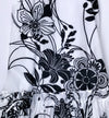 Floriane of France Spring/Summer Black/White soft Cotton Knit Floral Print Dress