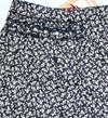 Floriane of France Black/White Tiered Soft Cotton Mini Floral Print With Attached Perls Skirt