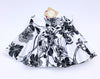 Floriane of France Black/White Tiered Soft Cotton Floral Print Full Skirt