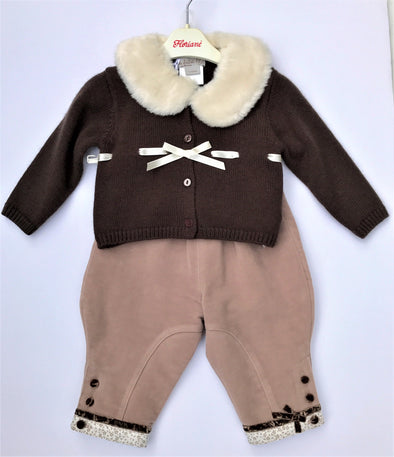 Les Bebes by Floriane of France 2pc Fall/Winter Dressy Pant Set