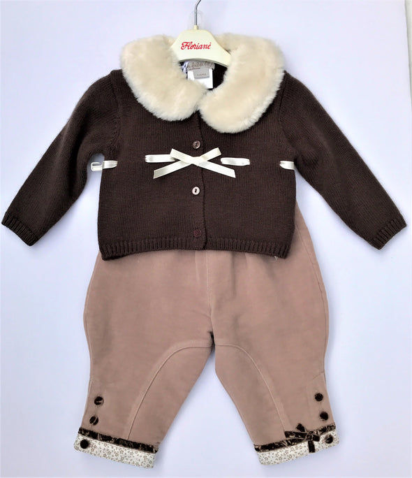 Les Bebes by Floriane of France 2pc Fall/Winter Dressy Pant Set
