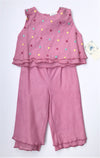 CHARABIA Of FRANCE 2Pc Tiered Sleeveless Rose Pant Set