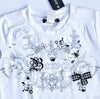 Jean Bourget of France Short Sleeve white/black Top