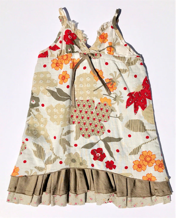 IKKS Of France Infant Girls Floral Layered Cotton/Silk Sundress