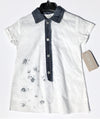 IKKS Of France Infant Girls Eyelet/Denim Cotton Dress