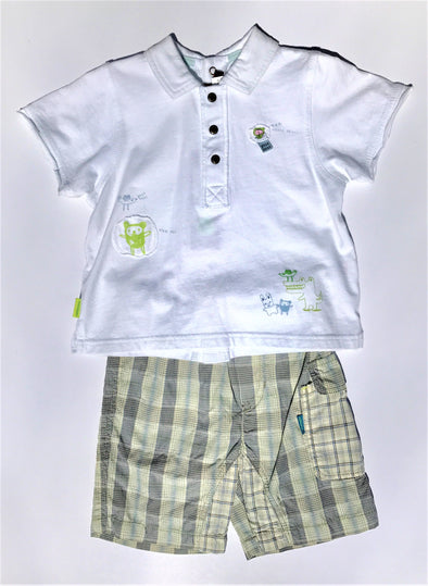 Catimini Of France Infant Boys 2Pc Short Sleeve Cotton Short Set