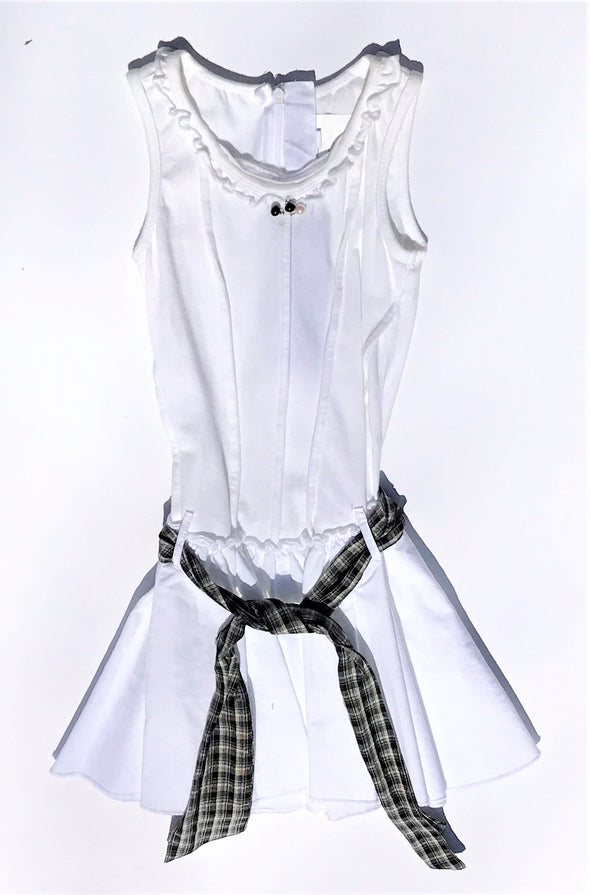 Jean Bourget Girls Spring/Summer White cotton Dress