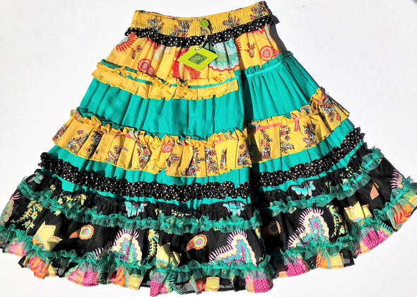Oilily  Multi Layered Floral Long Skirt