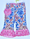 Oilily Girls Floral Print With Ruffles Pant
