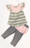 Miki Mietti 2Pc  Soft Cotton Tunic and Leggings with Ruffles