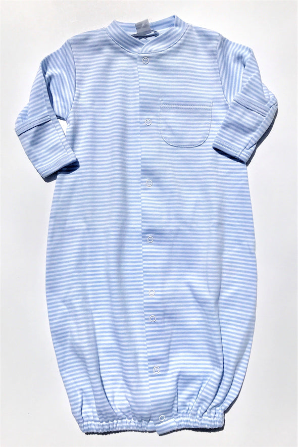 Kissy Kissy 1Pc Light Blue Stripe Convertible Gown