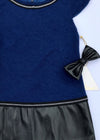 Alitsa Cobalt Blue/Black Dressy Cap Sleeve Dress on sale