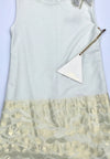 Alitsa Cream Knit Sleeveless Dressy Dress With Scalloped Layered Bottom