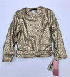 Biscotti Black/Metalic Gold Faux Leather  and Knit Tutu Dress