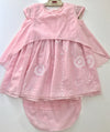 3pommes Infant  Girl 2pc Dress With Diaper Cover