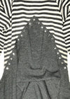KidCuteTure Charcoal/Stripes And Stars Dress
