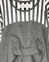 KidCuteTure Charcoal with Stripes Carmen Pickup Dress