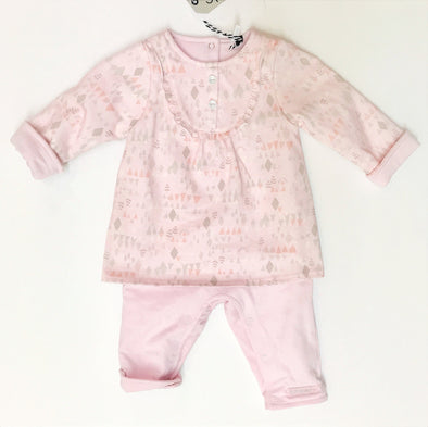 3Pommes Soft Pink 100% Cotton Double Lined 1Pc Romper