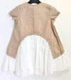 Jean Bourget Of France White and Beige Dress