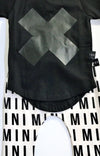 HUXBABY BLK/WHT ORGANIC COTTON 2PC LEGGINGS SET WITH PRINTED MINI BULLS EYE