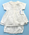 Clayeux OF France 2Pc Dress With Diaper Cover