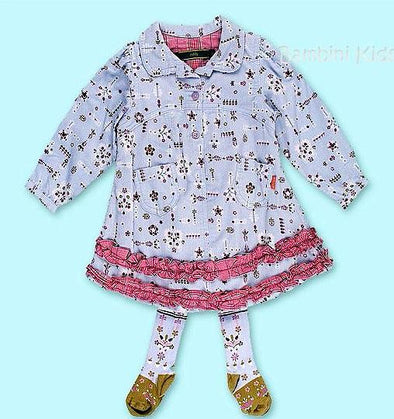Oilily 2Pc Infant Girls Fall/Winter Fine Wail Corduroy Dress with Matching Tights