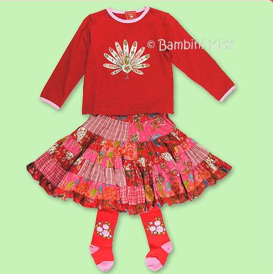 ROOM SEVEN Girls 3Pc Fall/Winter Skirt Set and Tights