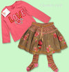 ROOM SEVEN  Girls 3Pc Fall/Winter Skirt Set and Tights